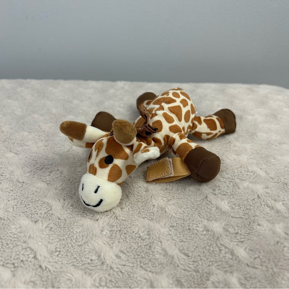 Dr. Brown's GIraffe Lovey Pacifier Holder Plush Baby Toy Brown Cream